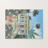 Zee Foam Green Beach House Legpuzzel (Horizontaal)