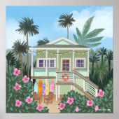 Zee Foam Green Beach House Poster (Voorkant)
