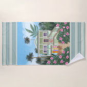 Zee Foam Green Beach House Strandlaken (Voorkant)