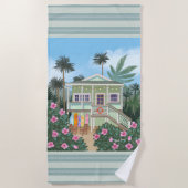 Zee Foam Green Beach House Strandlaken (Voorkant)