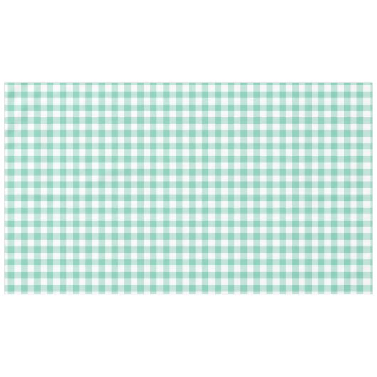 Zee Foam Green en White Gingham Tafelkleed (Voorkant (Horizontaal))