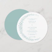 Zee Foam Moon Stars White Wedding Invitation Kaart (Voorkant / Achterkant)