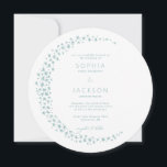 Zee Foam Moon Stars White Wedding Invitation Kaart<br><div class="desc">Zee Foam Moon Stars White Wedding Invitation</div>