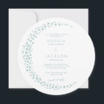 Zee Foam Moon Stars White Wedding Invitation Kaart<br><div class="desc">Zee Foam Moon Stars White Wedding Invitation</div>