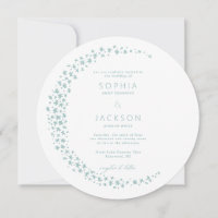 Zee Foam Moon Stars White Wedding Invitation