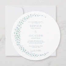 Zee Foam Moon Stars White Wedding Invitation