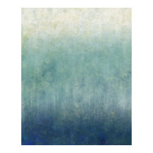Zee Foam - Ocean Abstract Ombre Soft Blue Green