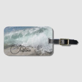 Zee Foam Ocean Wave gepersonaliseerd Bagagelabel (Voorkant (horizontaal))