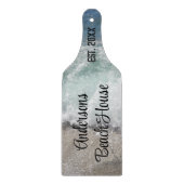 Zee Foam Ocean Waves Familienaam Keepsake Snijplank (Voorkant)