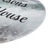 Zee Foam Ocean Waves Familienaam Keepsake Snijplank (Hoek)