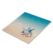Zee Foam Starfish Coastal Beach Decor Tegeltje (Zijkant)