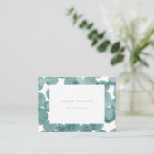 Zee Foam Turquoise Mint Abstracte Waterverf Visitekaartje (Staand voorkant)
