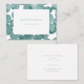 Zee Foam Turquoise Mint Abstracte Waterverf Visitekaartje (Voorkant / Achterkant)