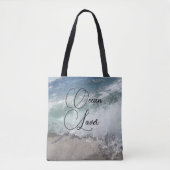 Zee Foam Wave Ocean Lover Gepersonaliseerd Tote Bag (Voorkant)