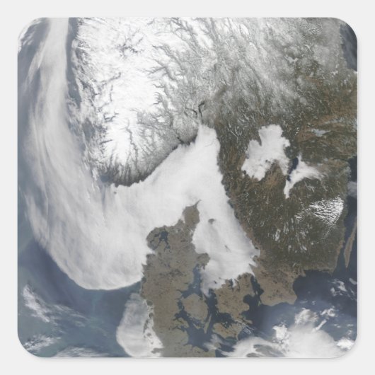 Zee Fog in Scandinavië Vierkante Sticker (Voorkant)