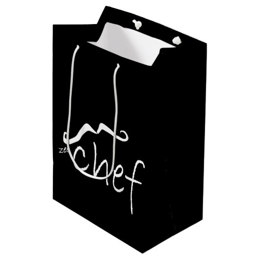 Zee Franse Chef Black MGB Medium Cadeauzakje (Voorkant Gekanteld)