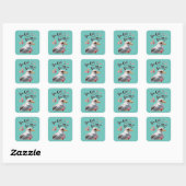 Zee Gal Op zoek naar Zee Man Vierkante Sticker (Vel)