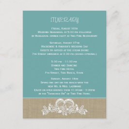 Zee Garland Beach Bruiloft Route Informatiekaartje