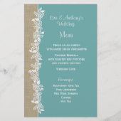 Zee Garland Blauwgroen menu (Voorkant)