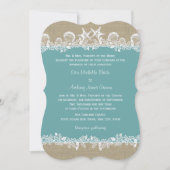 Zee Garland Blauwgroen strand bruiloft Kaart (Voorkant)