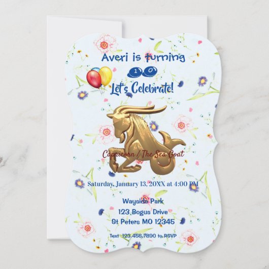 Zee Geitte/22 december - 19 januari 19 Kaart (Voorkant)