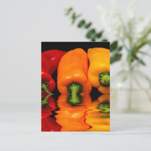 Zee gemengde paprika's briefkaart (Staand voorkant)