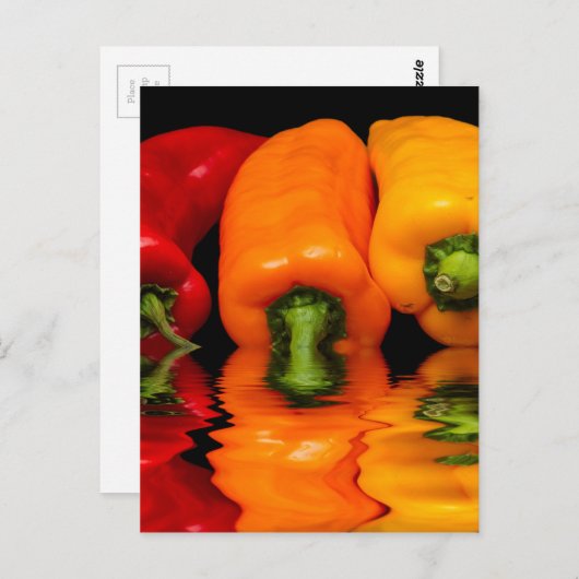 Zee gemengde paprika's briefkaart (Voorkant / Achterkant)