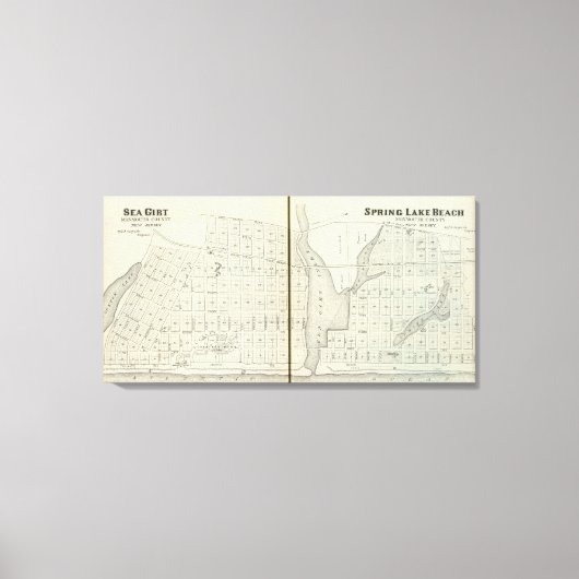 Zee Girt and Spring Lake Beach, Monmouth County Canvas Afdruk (Voorkant)