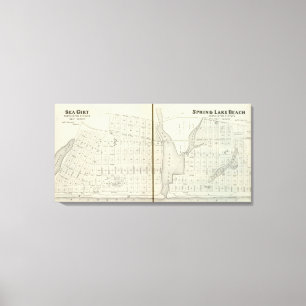 Zee Girt and Spring Lake Beach, Monmouth County Canvas Afdruk