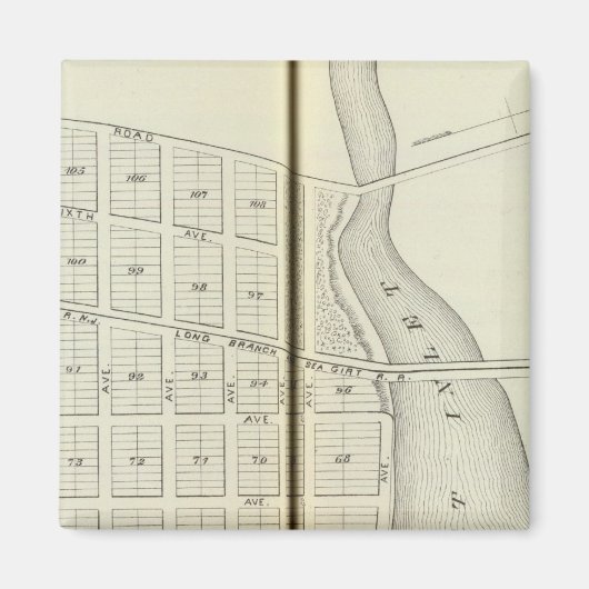 Zee Girt and Spring Lake Beach, Monmouth County Magneet (Voorkant)