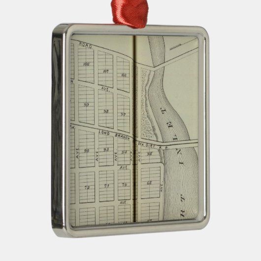 Zee Girt and Spring Lake Beach, Monmouth County Metalen Ornament (Rechts)