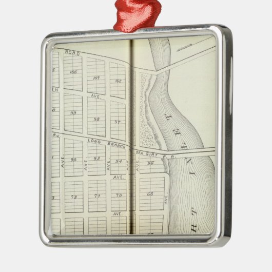 Zee Girt and Spring Lake Beach, Monmouth County Metalen Ornament (Links)