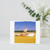 Zee Girt Lifeguard Boat Briefkaart (Staand voorkant)