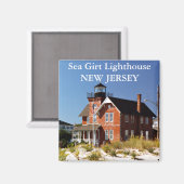 Zee Girt Lighthouse, New Jersey Magnet (Voorkant / Achterkant)