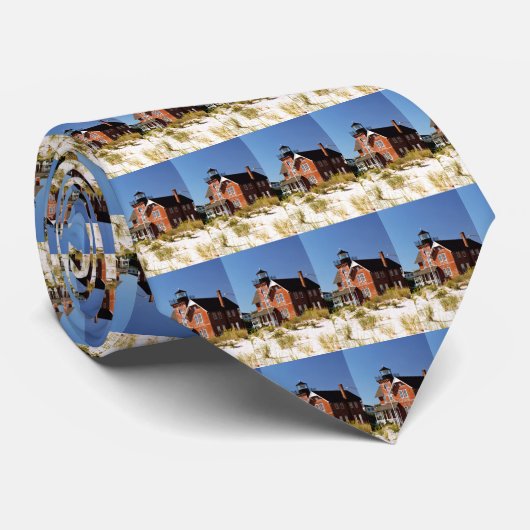 Zee Girt Lighthouse, New Jersey Mannen Stropdas (Opgerold)