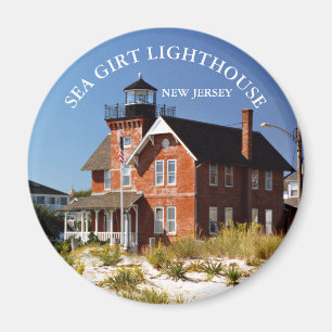 Zee Girt Lighthouse, New Jersey Round Magnet