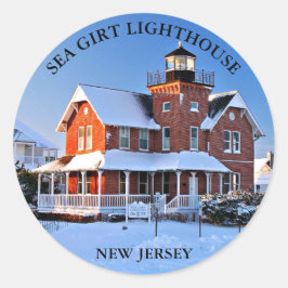 Zee Girt Lighthouse, New Jersey Round Stickers