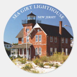 Zee Girt Lighthouse, New Jersey Round Stickers