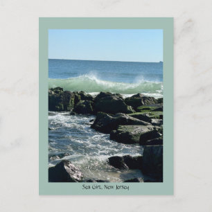 Zee Girt Ocean Rocks Briefkaart