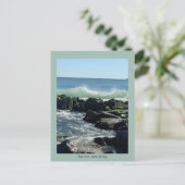 Zee Girt Ocean Rocks Briefkaart (Staand voorkant)