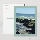 Zee Girt Ocean Rocks Briefkaart (Voorkant / Achterkant)