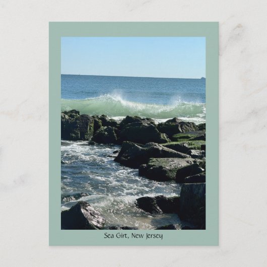 Zee Girt Ocean Rocks Briefkaart (Voorkant)