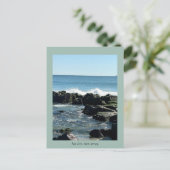 Zee Girt Ocean Rocks Briefkaart (Staand voorkant)