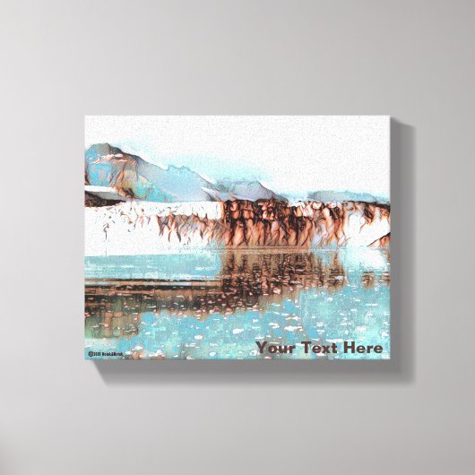 Zee Glacier Canvas Afdruk (Voorkant)