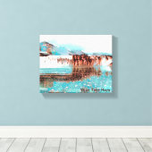 Zee Glacier Canvas Afdruk (Insitu (Houten vloer))