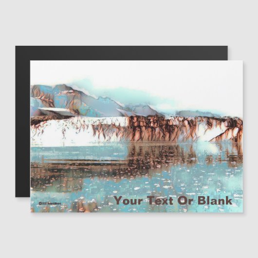 Zee Glacier Magnetische Uitnodiging (Voorkant / Achterkant)