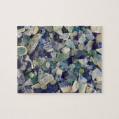 Zee glas aqua en blauwe foto legpuzzel (Horizontaal)