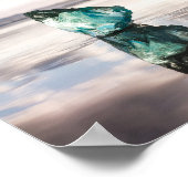 Zee glas bij zonsondergang foto afdruk poster (Hoek)