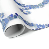 Zee glas - blauwe golven cadeaupapier (Rol Hoek)