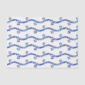 Zee glas - blauwe golven tissuepapier (Voorkant)